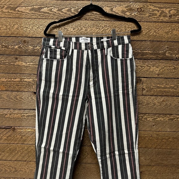 FRAME Le Sylvie Slender Straight Jeans – Sano Stripe – Size 32 - Picture 7 of 16